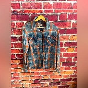 True Religion Plaid Button Up